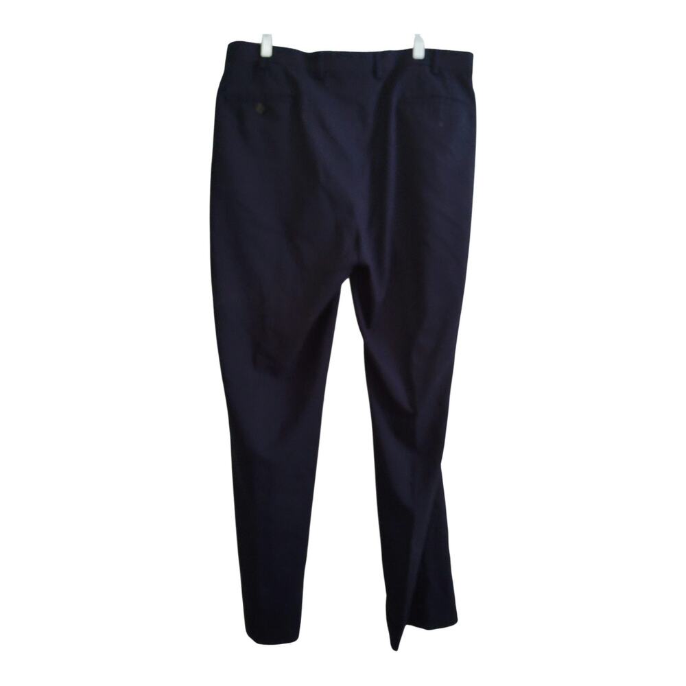Mens Slacks 36W x 34L Lauren Ralph Lauren Black Flat Front‎ Dress Pants Stretch